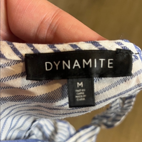 Dynamite Blue and White Striped Camisole - Picture 2 of 2